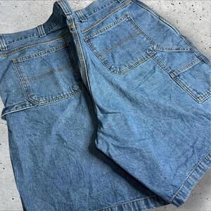 Saddlebred Mens Carpenter Jean Shorts Blue‎ Denim Size 42W